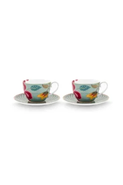 Set/2 Tasses et Soucoupes Blooming Tales Fantasy Blau 280ml