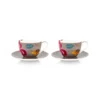 Set/2 Tasses et Soucoupes Blooming Tales Fantasy Khaki 300ml