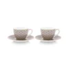 Set/2 Tasses et Soucoupes à Expresso Blooming Tales Khaki 120ml