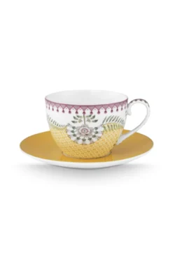 Set/2 Tasses et Soucoupes Lily&Lotus Tiles Gelb 300ml