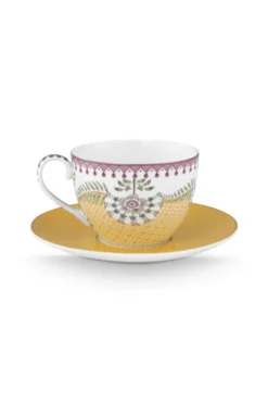 Set/2 Tasses et Soucoupes Lily&Lotus Tiles Gelb 300ml