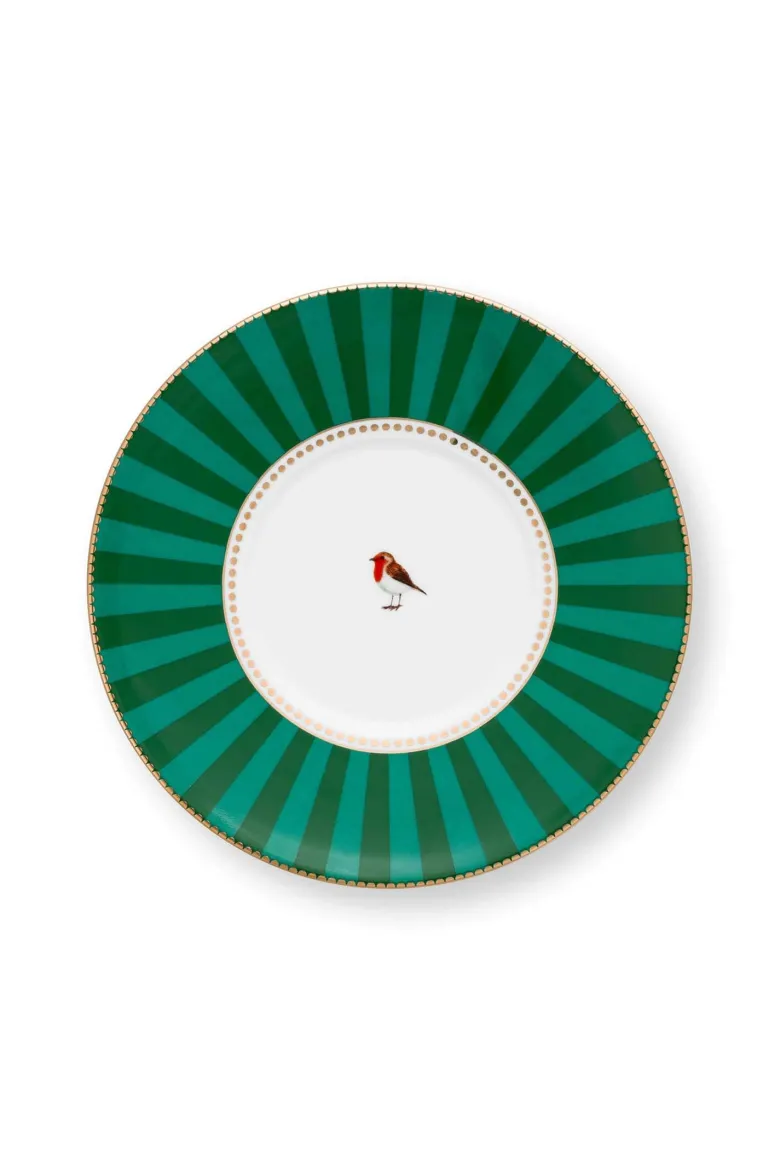 Set/2 Tasse & Untertasse Love Birds Medallion Emerald-Grün