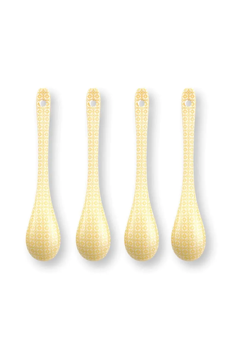 Set/4 Teelöffel Lily&Lotus Gelb