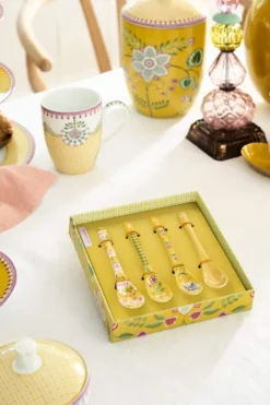 Set/4 Teelöffel Lily&Lotus Gelb