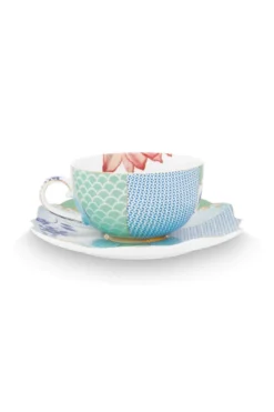 Set/2 Tee Tasse & Untertasse Royal Flowers 250ml