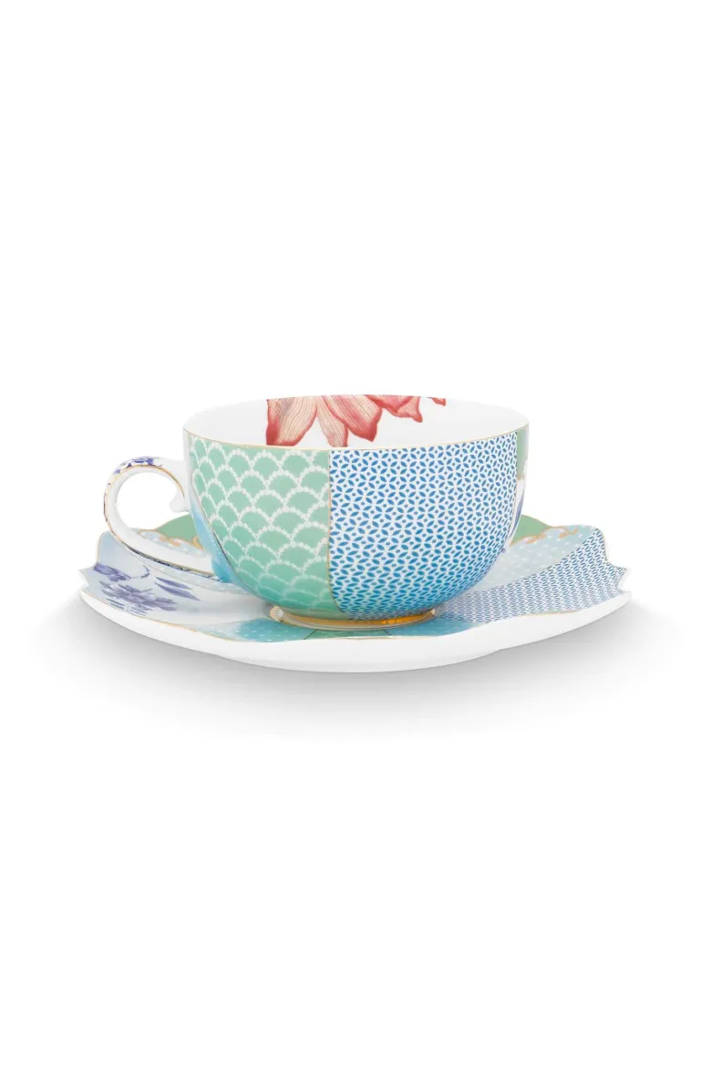 Set/2 Tee Tasse & Untertasse Royal Flowers 250ml