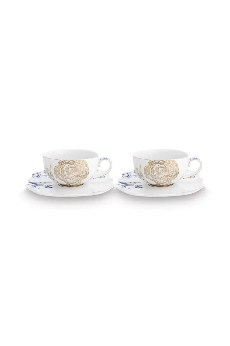 Set/2 Tee Tasse & Untertasse Royal White 250ml