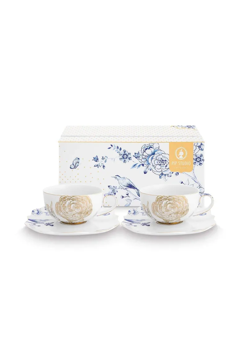 Set/2 Tee Tasse & Untertasse Royal White 250ml