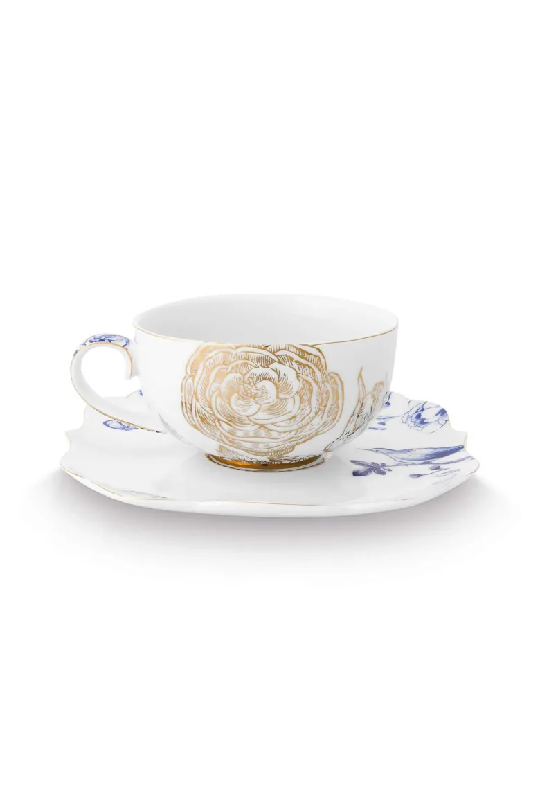 Set/2 Tee Tasse & Untertasse Royal White 250ml