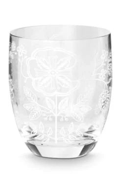 Set/2 Wassergläser Blume Weiss