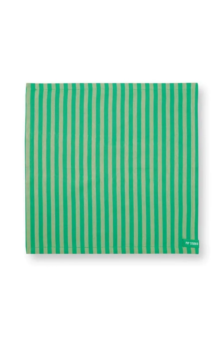 Stripes Set/4 Servietten Grün