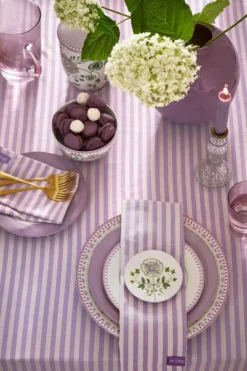 Stripes Set/4 Servietten Lila