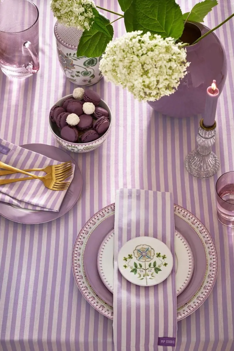 Stripes Set/4 Servietten Lila