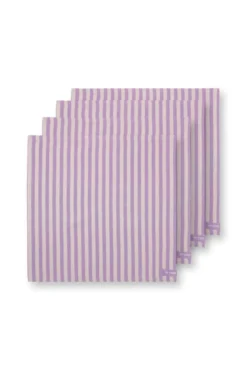 Stripes Set/4 Servietten Lila