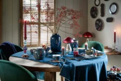 Tablett Metall Gross Berry Blues Dunkel Blau