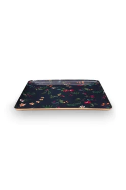 Tablett Metall Mittel Berry Blues Dunkel Blau