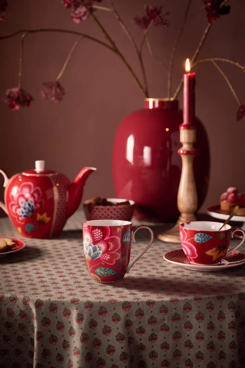 Tasse Blooming Tales Fantasy Dunkelrot 450ml