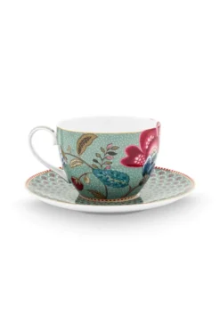 Tasse et soucoupe Blooming Tales Fantasy Blau 300ml