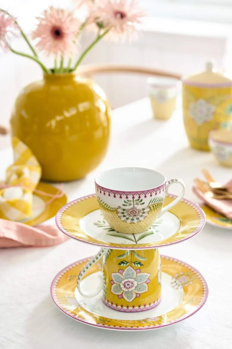 Tasse et Soucoupe Lily&Lotus Tiles Gelb 300ml
