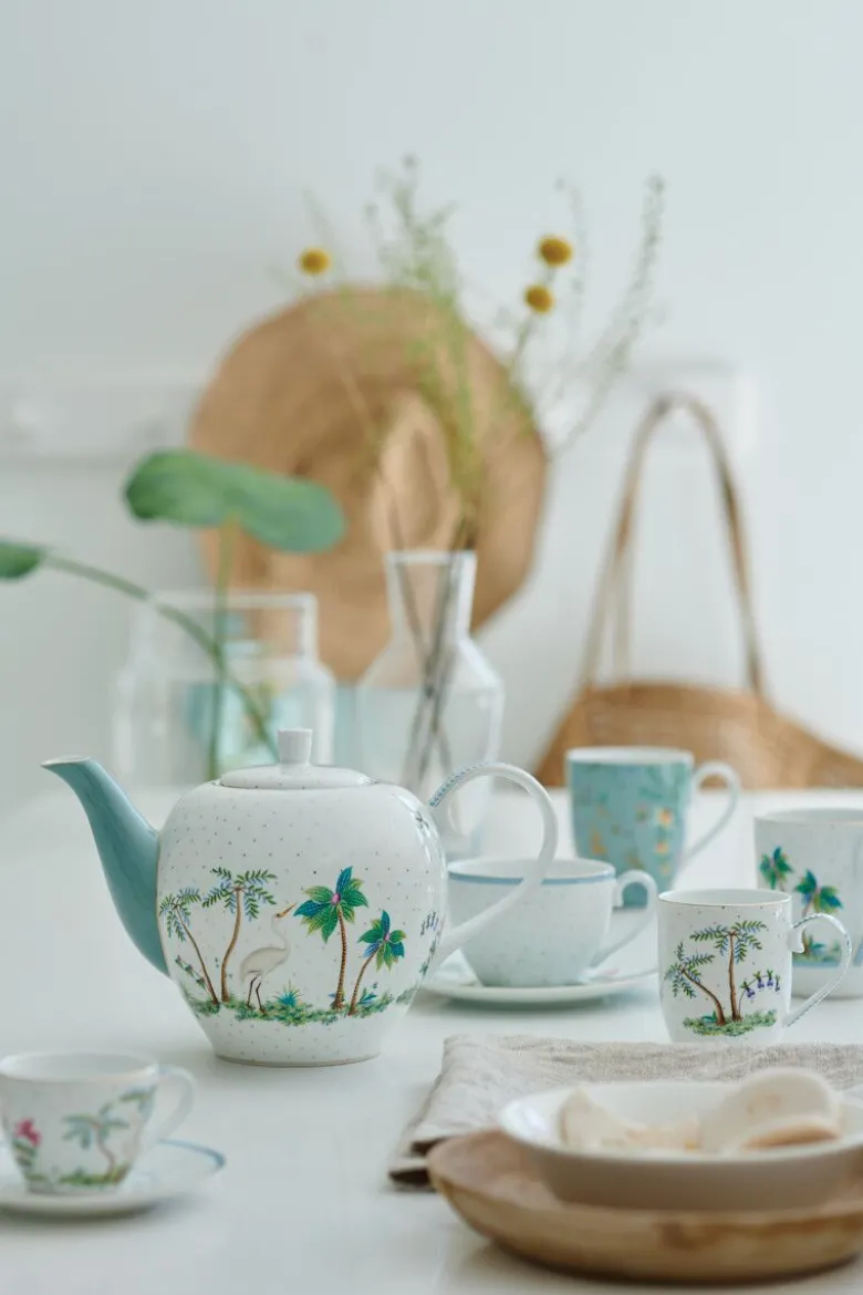 Tasse Gross Jolie Blumen Blau