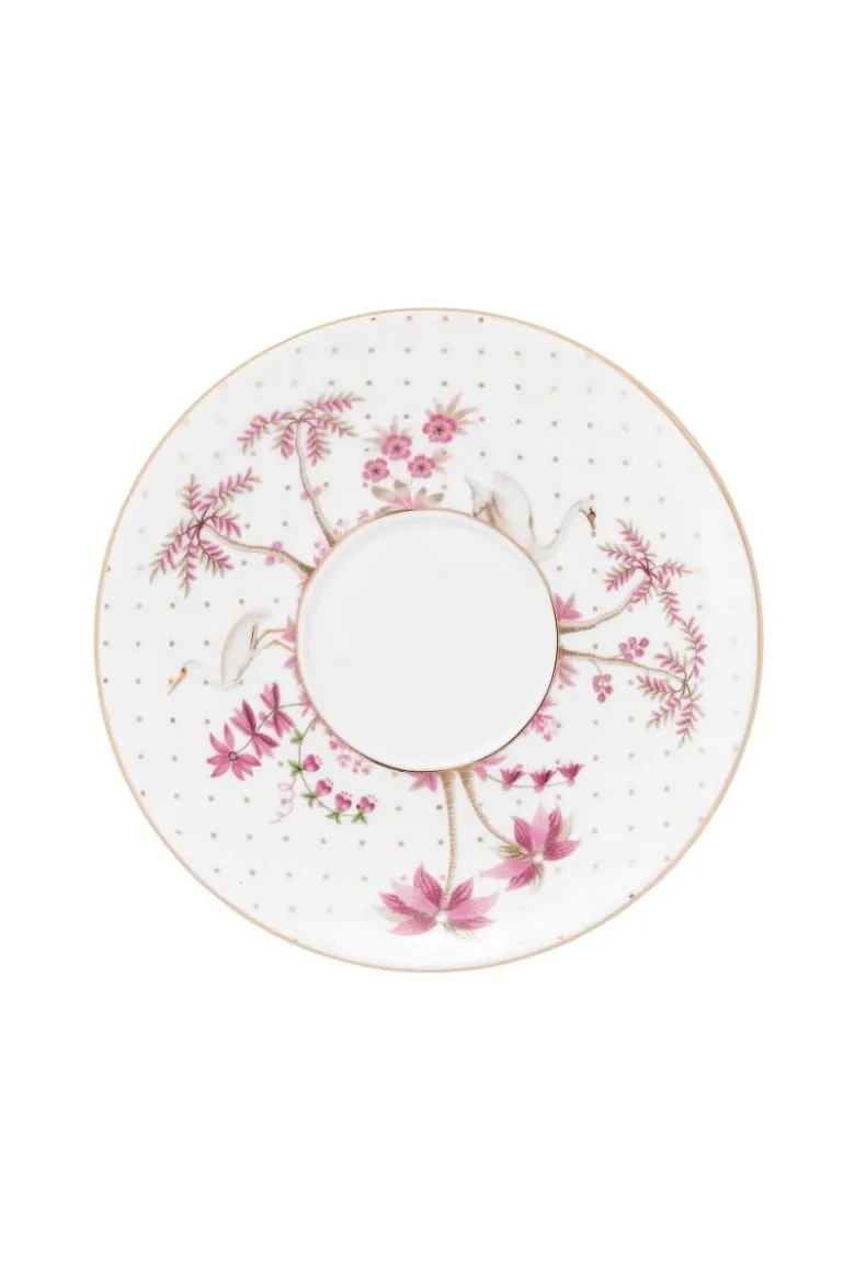 Tasse & Untertasse Jolie Punkte Gold Rosa
