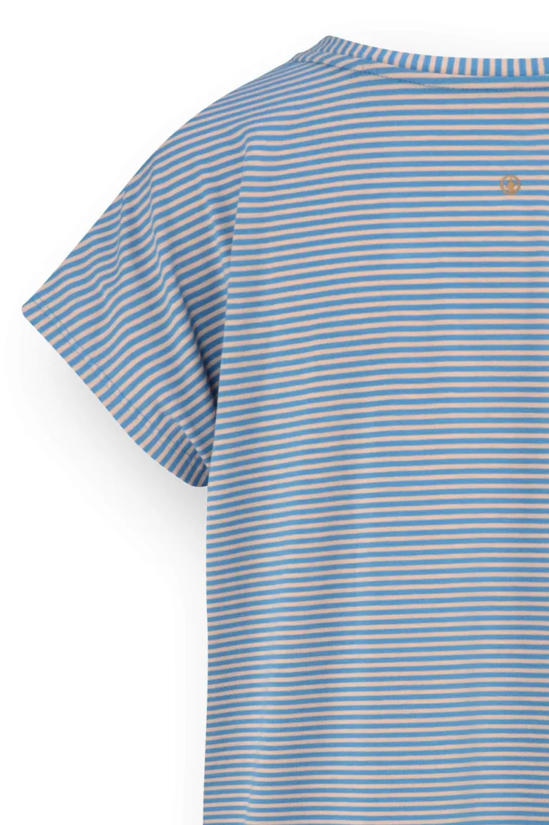 Tatum Top Kurze Ärmeln Little Sumo Stripe Blau