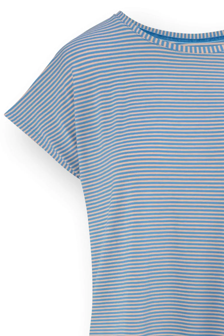Tatum Top Kurze Ärmeln Little Sumo Stripe Blau