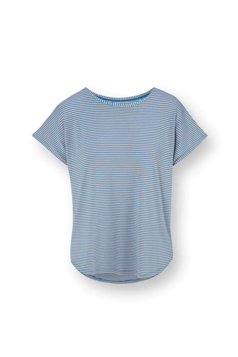 Tatum Top Kurze Ärmeln Little Sumo Stripe Blau