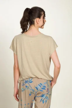 Tatum Top Kurze Ärmeln Little Sumo Stripe Sand