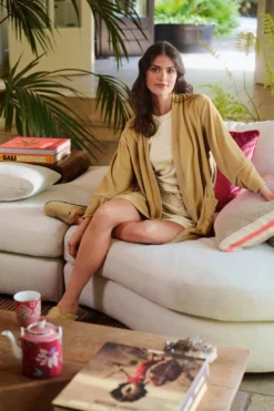 Tatum Top Kurze Ärmeln Little Sumo Stripe Sand