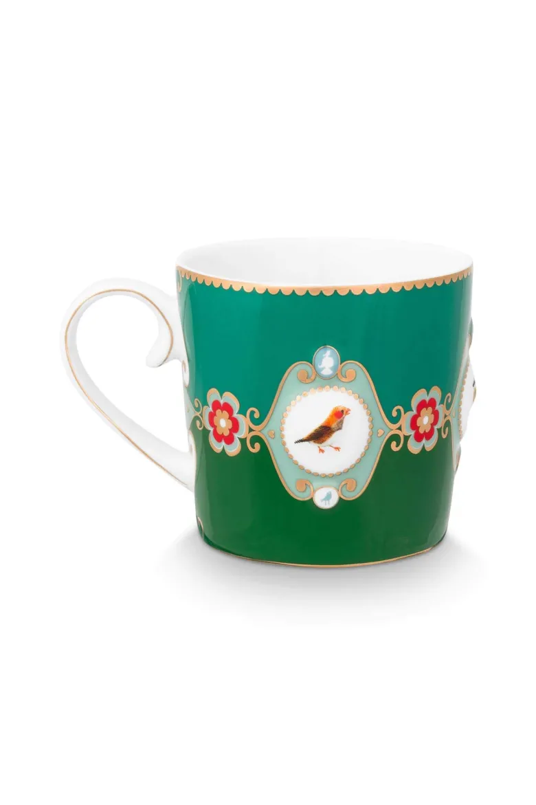 Tea for One Love Birds Medallion Emerald-Grün