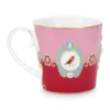 Tea for One Love Birds Medallion Rot-Rosa