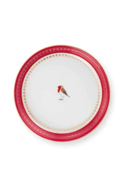 Tea for One Love Birds Medallion Rot-Rosa