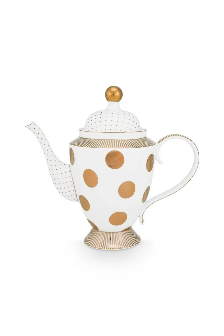 Teekanne Dot Delight Weiss-Gold