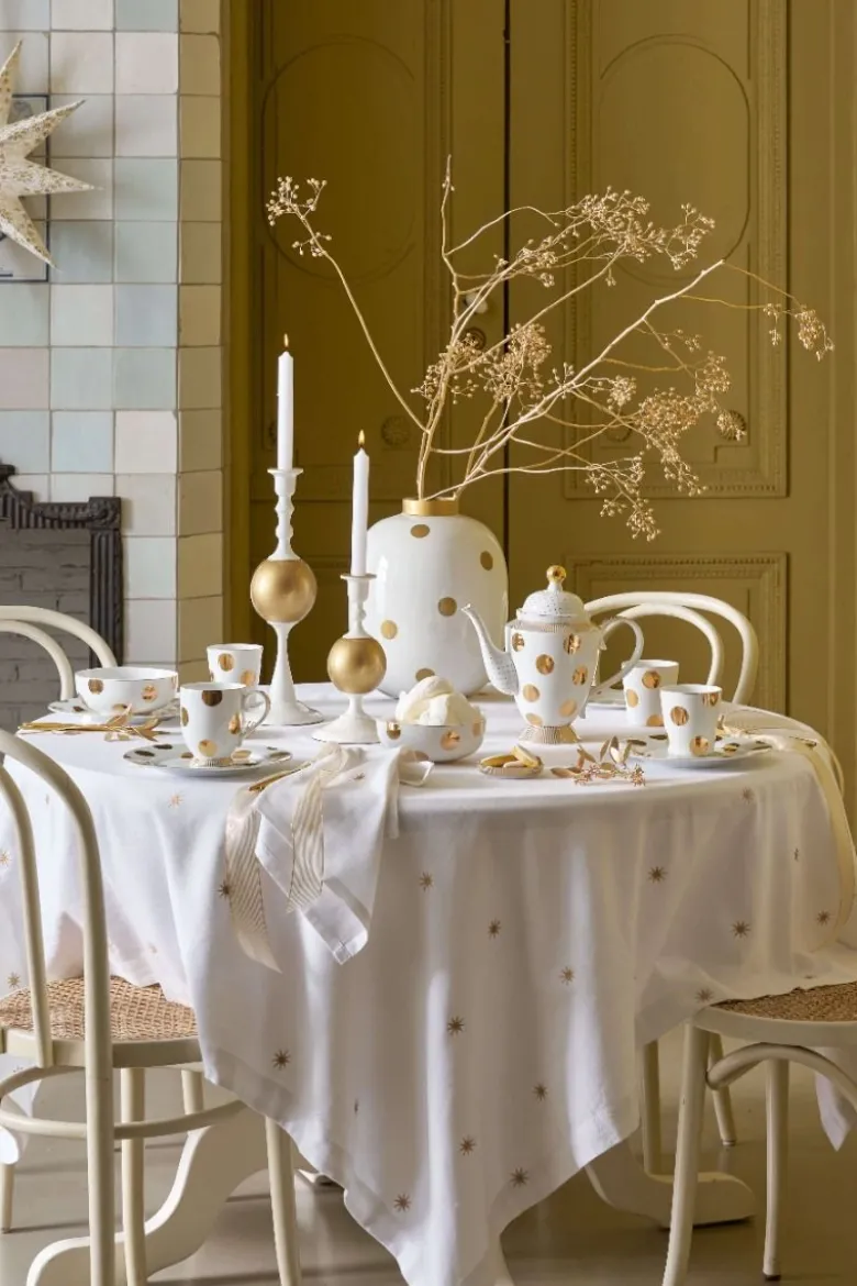 Teekanne Dot Delight Weiss-Gold