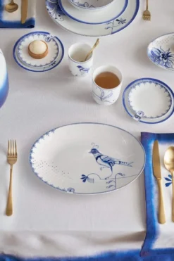 Teller Oval Pip & The Blue Bird Weiß 21.5cm