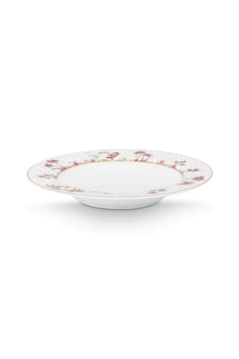 Tiefer Teller Jolie Punkte Gold Rosa 21.5cm