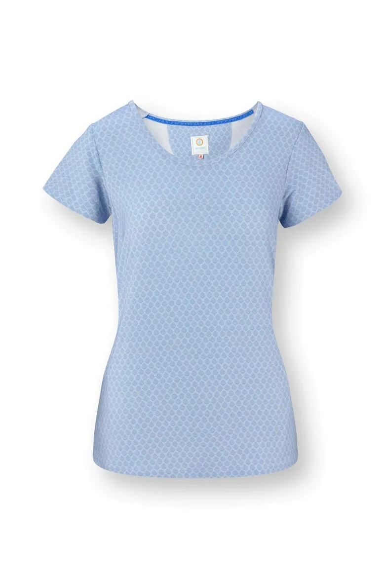 Tilly Top Kurze Ärmeln Thousand Leaves Blau