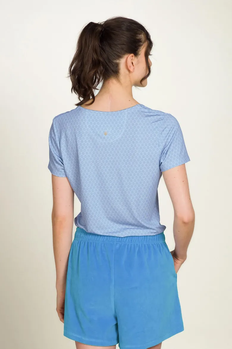 Tilly Top Kurze Ärmeln Thousand Leaves Blau