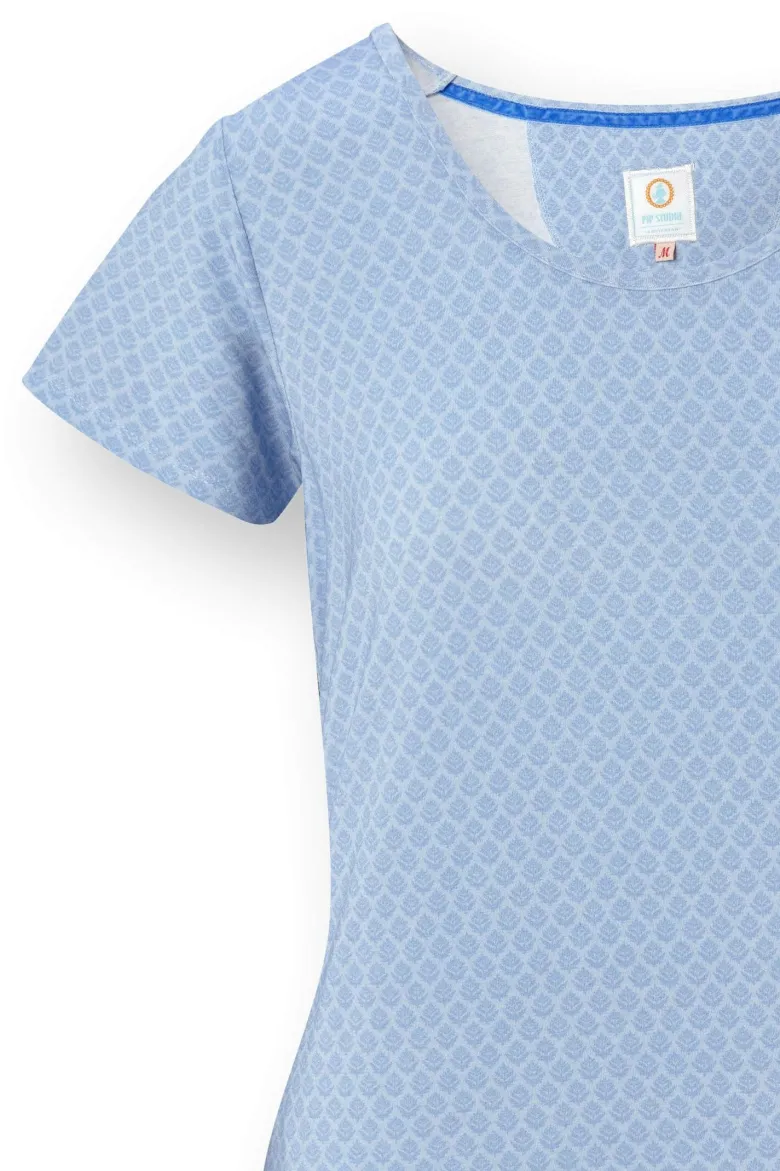 Tilly Top Kurze Ärmeln Thousand Leaves Blau