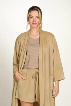 Tilly Top Kurze Ärmeln Thousand Leaves Beige