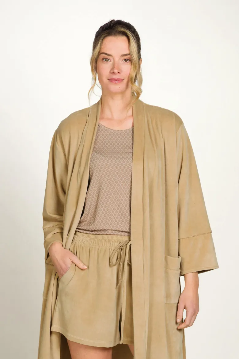 Tilly Top Kurze Ärmeln Thousand Leaves Beige