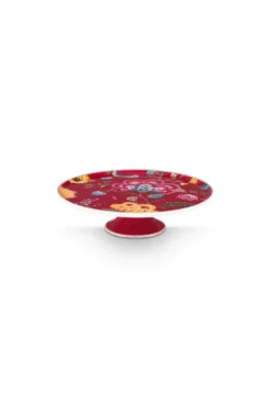 Tortenteller Blooming Tales Fantasy Dunkelrot 30.5cm