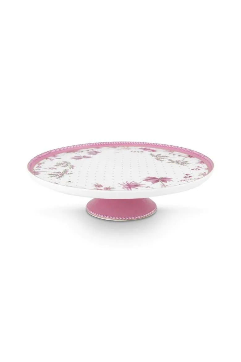 Tortenteller Klein Jolie Punkte Gold Rosa