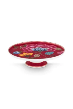 Tortenteller Mini Blooming Tales Fantasy Dunkelrot 21cm