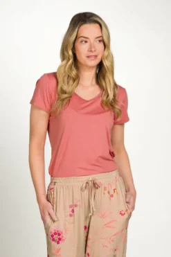 Toy Top Kurze Ärmeln Solid Rosa
