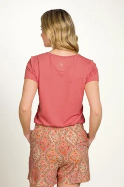 Toy Top Kurze Ärmeln Solid Rosa