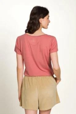 Toy Top Kurze Ärmeln Solid Rosa