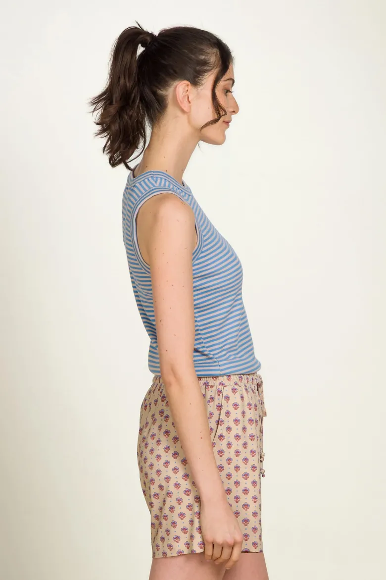 Trinity Ärmellos Top Little Sumo Stripe Blau