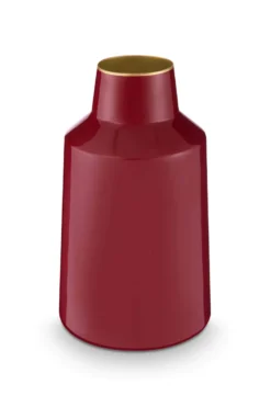 Vase Metall Dunkelrot 20cm